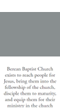 Mobile Screenshot of bereanbaptchurch.org